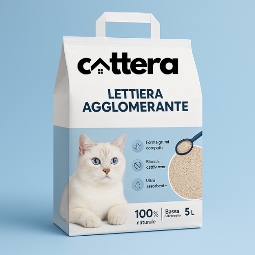 Cattera Pet — Lettiera Agglomerante in Bentonite 5 L
