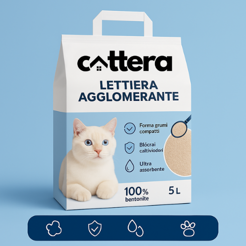 Cattera Pet — Lettiera Agglomerante in Bentonite 5 L