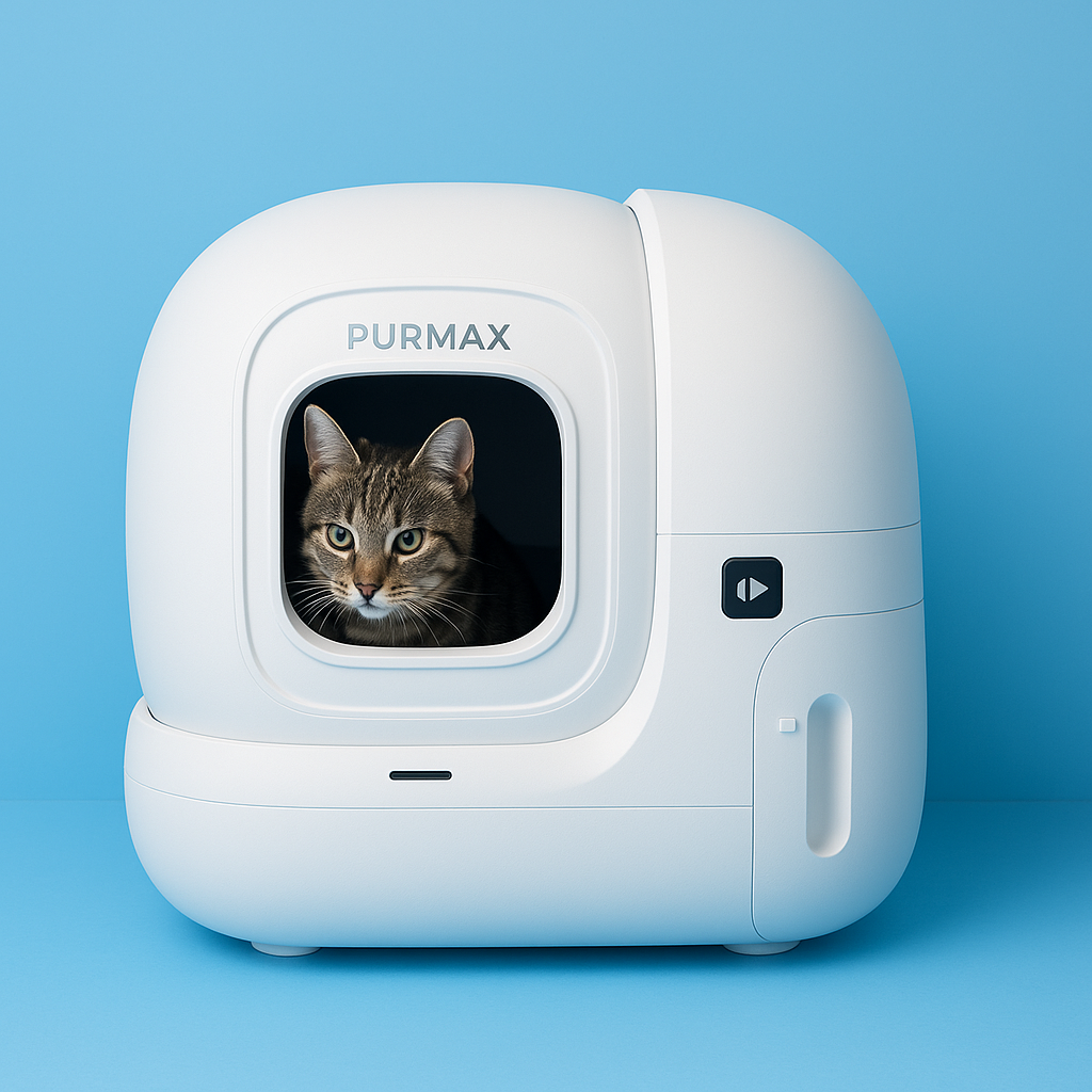 Purmax — Lettiera automatica intelligente con app & sistema anti-odore