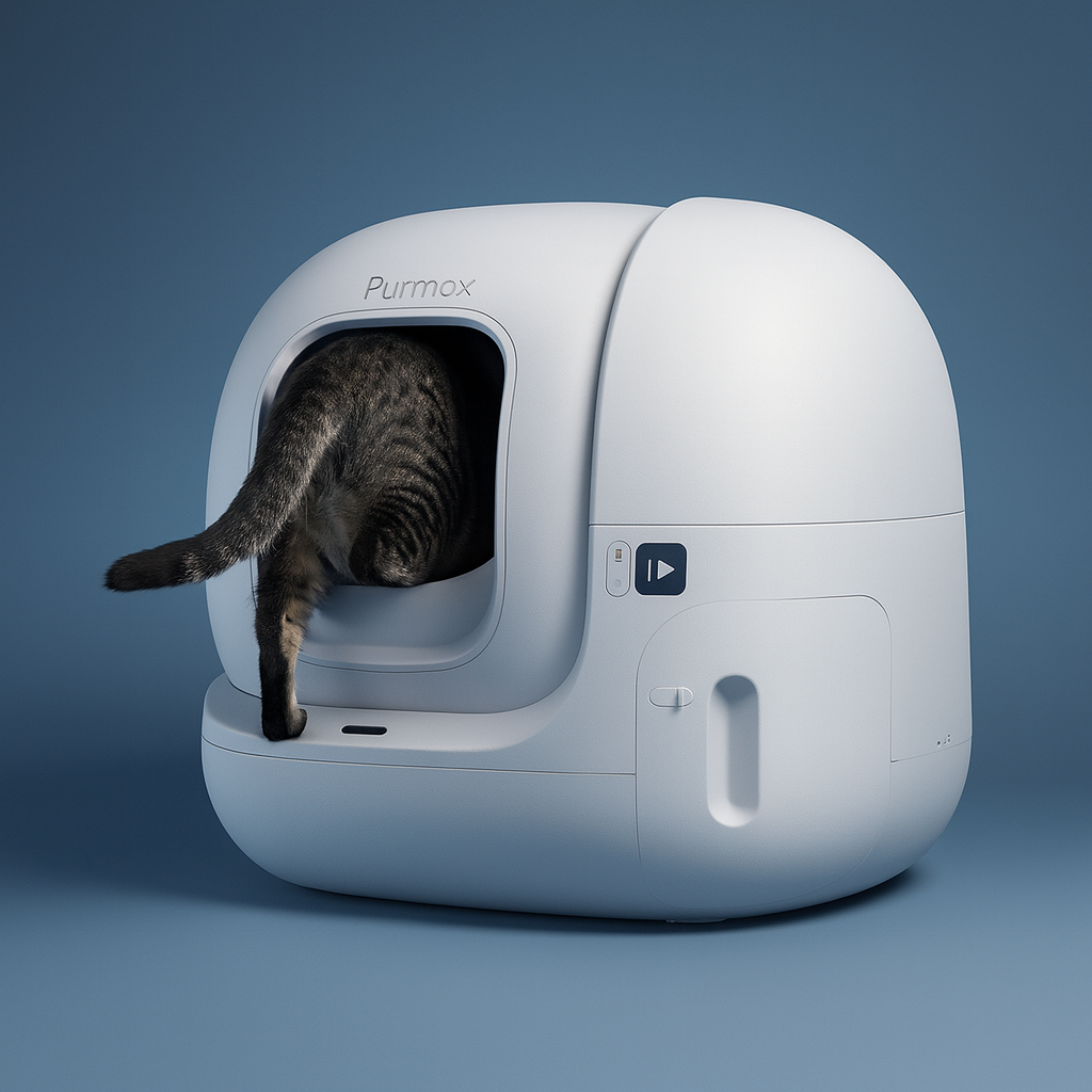 Purmax — Lettiera automatica intelligente con app & sistema anti-odore