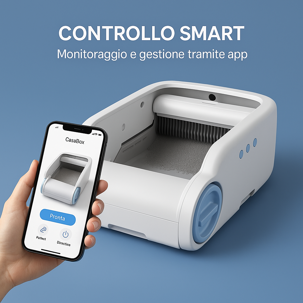CasaBox — Lettiera Automatica Aperta, Anti-Odore e Smart App